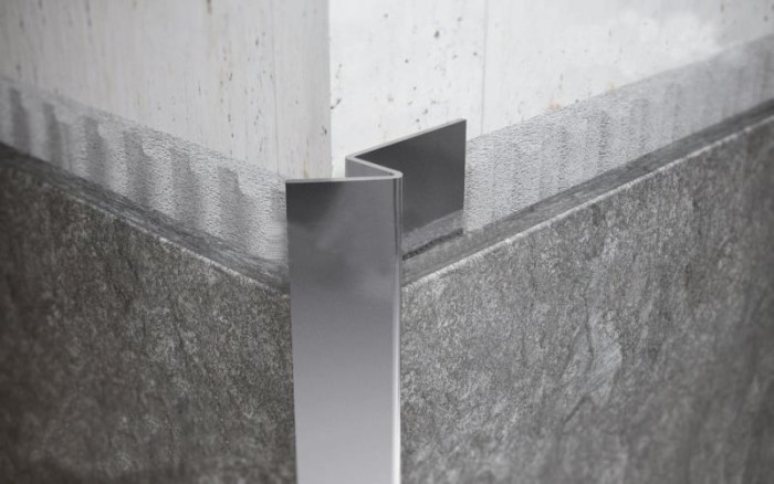 Наружный стальной профиль для плитки FFS 15 P Сталь полированная 2,7 м