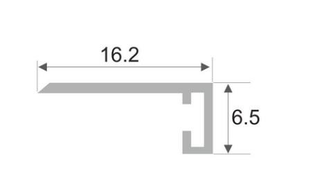 Алюминиевый микроплинтус ПО-189 без покрытия 2,7 м