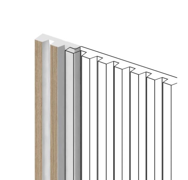 Финишный молдинг для панелей HiWood LF129A BR417N под дерево 11х34 мм 2,7 м