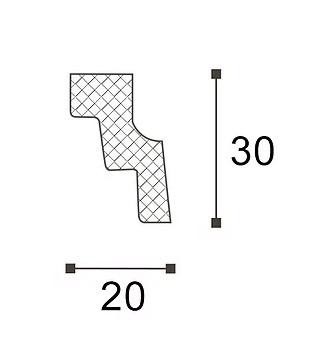 Потолочный плинтус NMC MC 30х20 200 см