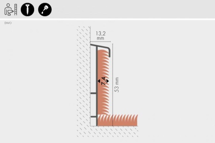 Заглушка левая ПВХ плинтуса для ковролина Cezar Dwo цвет под плинтус