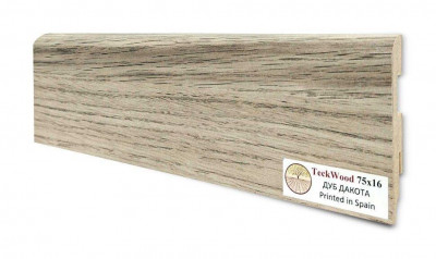 Плинтус для пола 75х16 мм Teckwood Дуб Дакота цветной МДФ 2.15 м