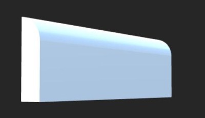 Напольный плинтус 55х15 мм Hiwood BE55 из полистирола 2 м