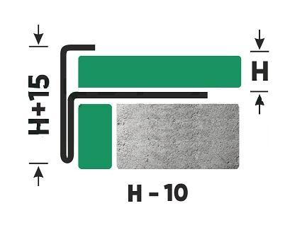 Профиль F-образный из нержавеющей стали 10 мм FF 10 M Сталь сатинированная 2,7 м