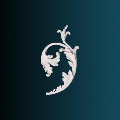 Декоративный орнамент Перфект G2358R 305х152х20 мм белый полиуретан