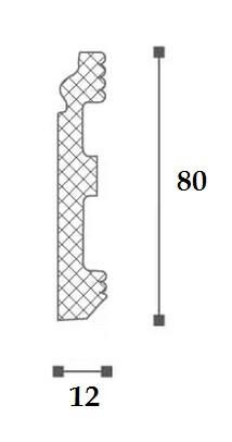Напольный плинтус гибкий NMC Floorstyl FL1 Flex 80х12 200 см