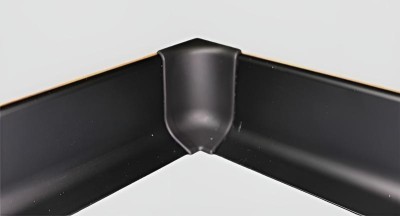 Комплект уголков внутренних (2 шт.) для алюминиевого напольного плинтуса Effector Q63 ПВХ черный