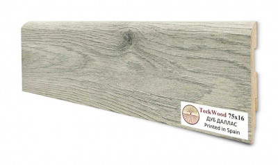 Плинтус для пола 75х16 мм Teckwood Дуб Даллас цветной МДФ 2.15 м