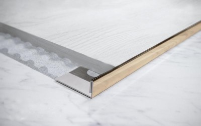 Профиль L-образный из нержавеющей стали 20 мм FG 20 GP Золото полированное 2,7 м