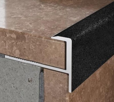 Алюминиевый F-профиль 10 мм ПФ-10 Чёрный муар 2,7 м