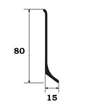 Напольный алюминиевый плинтус ПТ-79/15 алюминий серебро 3 м