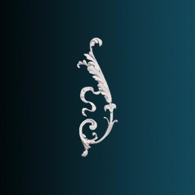 Декоративный орнамент Перфект G2359L 330х159х20 мм белый полиуретан