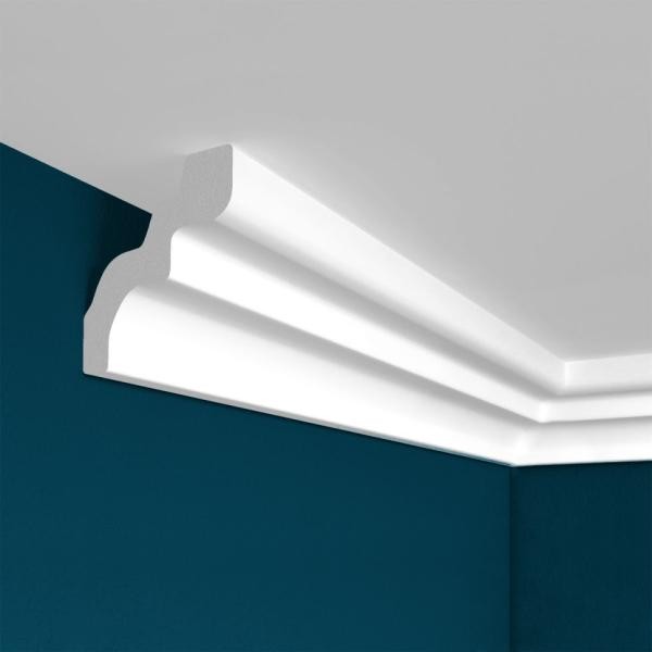 Потолочный плинтус Перфект Плюс P39 46 мм 2 м белый ударопрочный полимер