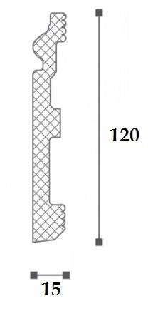Напольный плинтус гибкий NMC Floorstyl FL2 Flex 120х15 200 см