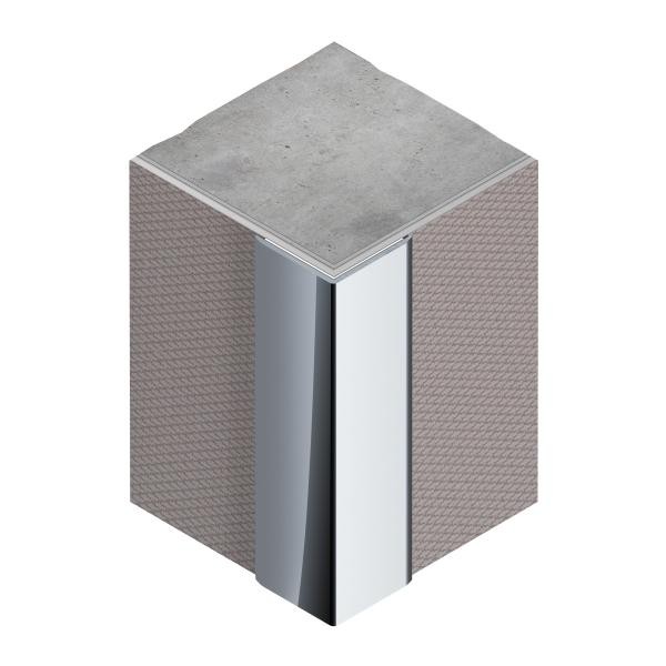 Уголок 30х30 мм алюминиевый NEEXY PV65-17 BT титан блестящий 2.7 м