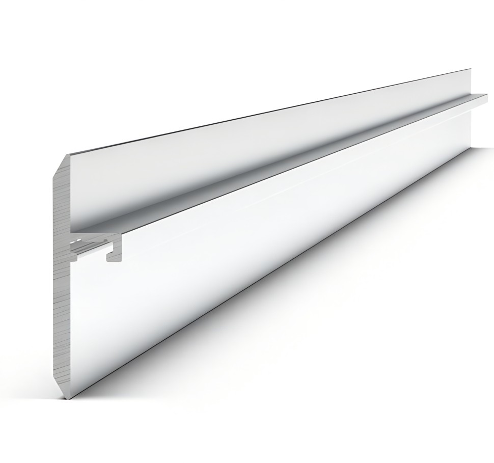 Стыковочный порожек напольный из алюминия 38х11 мм Мега-Трейд 9155 серебро 3 м