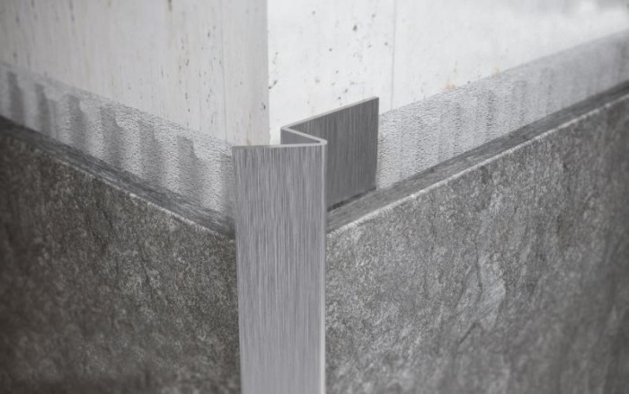 Наружный стальной профиль для плитки FFS 12 M Сталь сатинированная 2,7 м