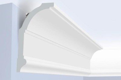 Потолочный плинтус 100х53 мм Hiwood A100 белый 2 м