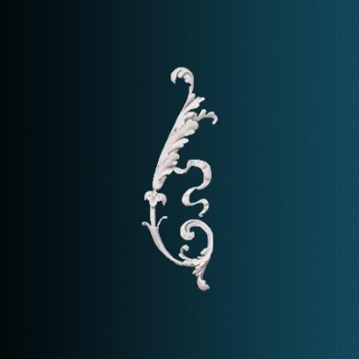 Декоративный орнамент Перфект G2359R 330х159х20 мм белый полиуретан