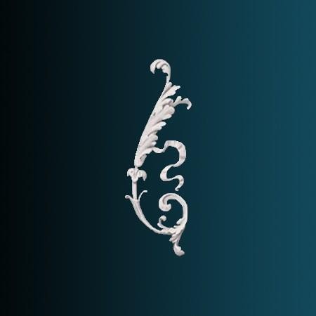 Декоративный орнамент Перфект G2359R 330х159х20 мм белый полиуретан