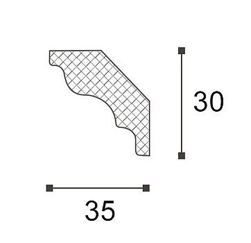 Потолочный плинтус NMC MK 30х35 200 см
