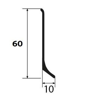 Металлический уголок внутренний для плинтуса ПТ-60 М черный муар