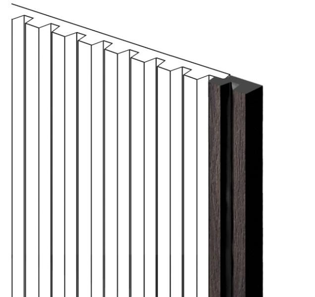 Финишный молдинг для панелей HiWood LF129B BR395NK под дерево 11х24 мм 2,7 м