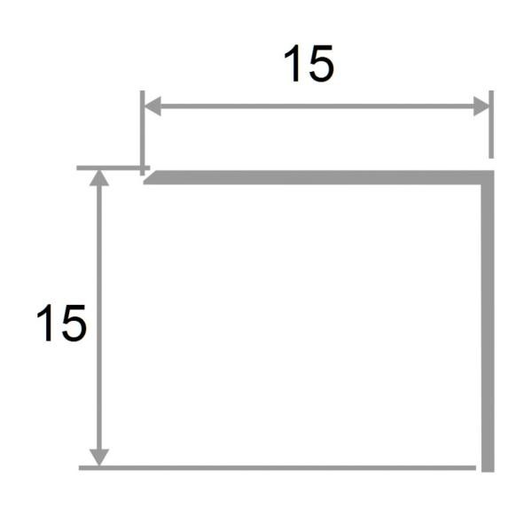 Уголок 15х15 мм латунный шлифованный PA 15 3м