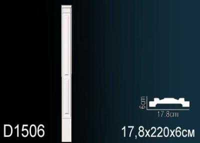 Обрамление дверей Перфект D1506 2200х178 мм белый полиуретан