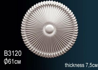 Потолочная розетка Перфект B3120 615 мм белый полиуретан