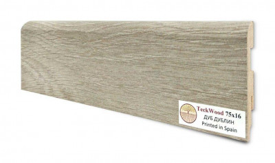 Плинтус для пола 75х16 мм Teckwood Дуб Дублин цветной МДФ 2.15 м