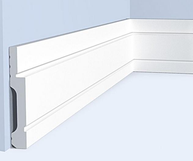 Напольный плинтус 75х12 мм Hiwood B75V1 из полистирола 2 м