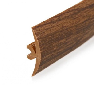 Гибкий порог ПВХ 40 мм Cezar Flex Line 77 Орех 12 м