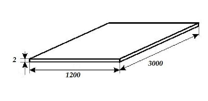 Алюминиевый лист Квинтет АМГ2НР 1200х3000х2 мм