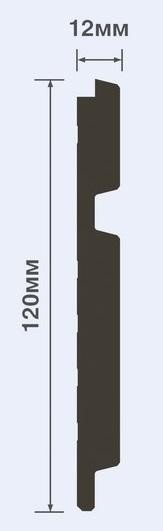 Декоративная панель 120х12 мм Hiwood LV133 BR396K под дерево 2,7 м