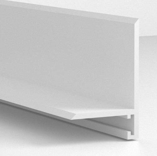 Алюминиевый микроплинтус ПО-190 серебро глянец 2,7 м