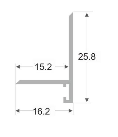 Алюминиевый микроплинтус ПО-190 серебро глянец 2,7 м