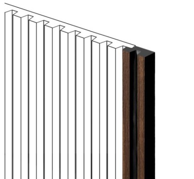 Финишный молдинг для панелей HiWood LF129B BR396NK под дерево 11х24 мм 2,7 м
