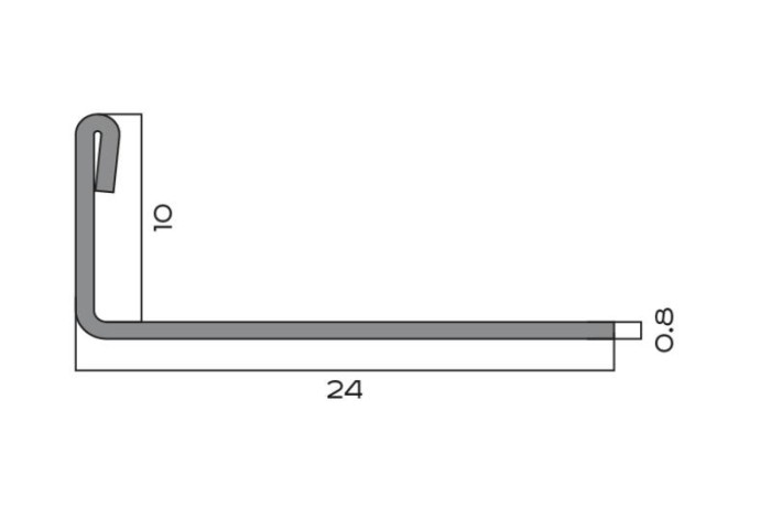 Стальной L-образный профиль 10 мм NEEXY PVS93-04 BG золото браш 2.7м