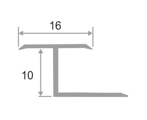 Профиль Z-образный гибкий алюминиевый ПЗ-10 Бронза матовая 2,7 м