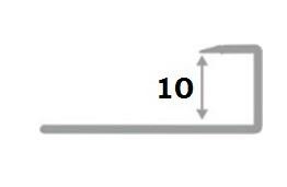 Окантовочный профиль из нержавеющей стали 8 мм SB203-8H SG Серебро глянец 2,7 м