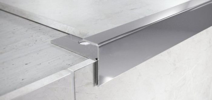 Профиль F-образный из нержавеющей стали 12 мм FF 12 P Сталь полированная 2,7 м