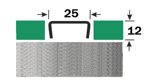 Профиль П-образный из нержавеющей стали 12х25 мм FUB 12х25 GP Золото полированное 2,7 м