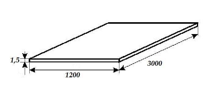 Алюминиевый лист Квинтет АМГ2НР 1200х3000х1,5 мм