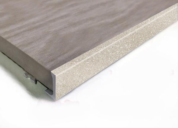L-профиль алюминий 10 мм ПО-Г10 Светло-серый муар 2,7 м