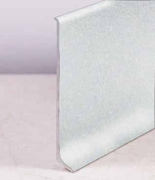 Напольный плинтус алюминий 60 мм ПЛ-60 Белый муар 3 м