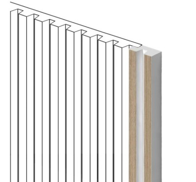Финишный молдинг для панелей HiWood LF129B BR417N под дерево 11х24 мм 2,7 м
