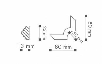 Декоративный уголок к молдингам NMC Arstyl SP3-3 80х80 (комплект 4 штуки)