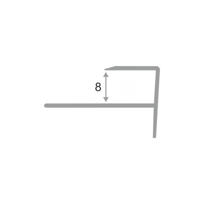 F-образный профиль гибкий из алюминия 8 мм ПФ-8-06 бронза матовая 2.7 м
