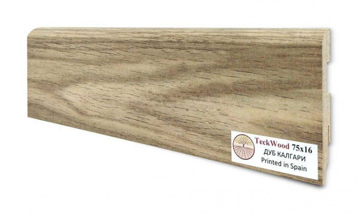 Плинтус для пола 75х16 мм Teckwood Дуб Калгари цветной МДФ 2.15 м